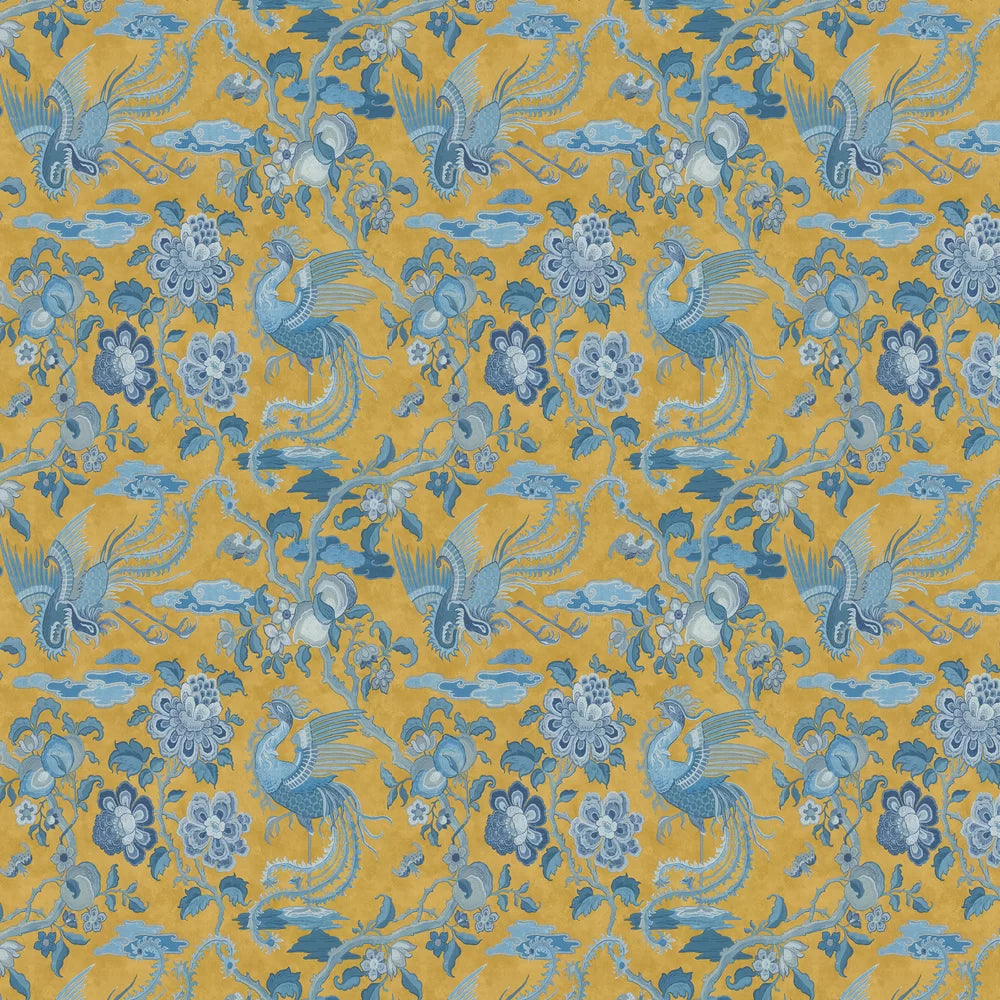 Chifu Chinoiserie Wallpaper - Ochre