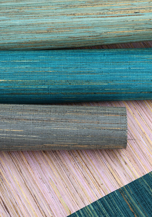 Hemp Revolution - 100% Hemp Wallpaper - Blue Opal