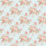 Rose Bouquet Wallpaper - Pale Blue