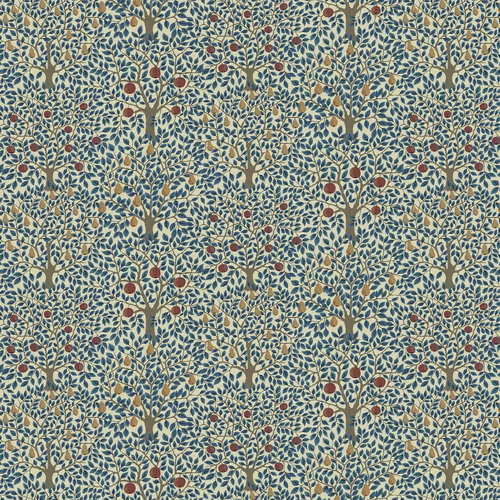 Pomona Pear Wallpaper - Blue