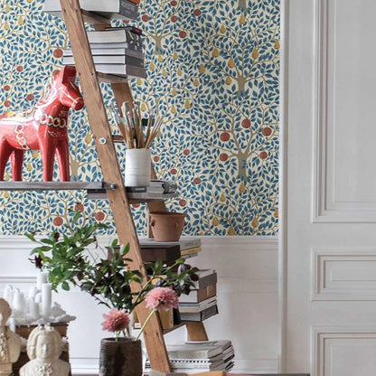 Pomona Pear Wallpaper - Blue