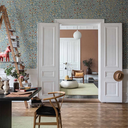 Pomona Pear Wallpaper - Blue