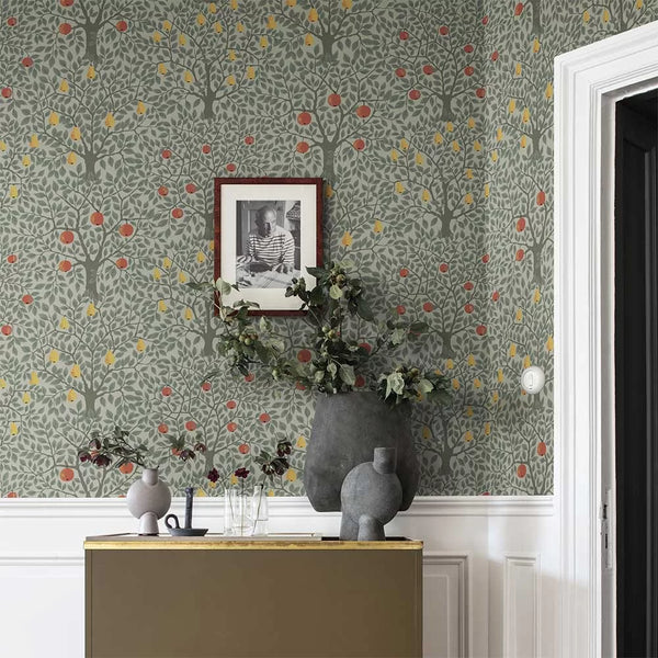 Sample - Pomona Pear Wallpaper - Green