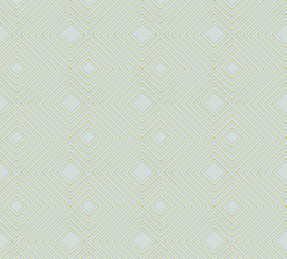 Geometric Glitter Effect Wallpaper - Pale Green - Last 38 Rolls Arriving January 2027
