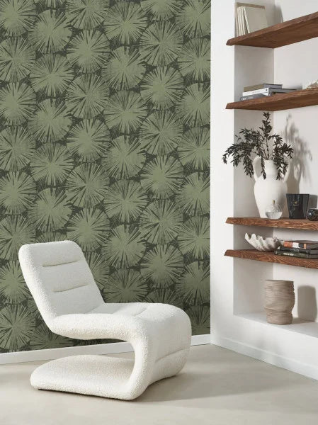 Nenuphar Ginkgo Wallpaper - Green