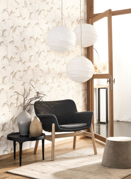 Biloba Ginkgo Wallpaper - Cream 2