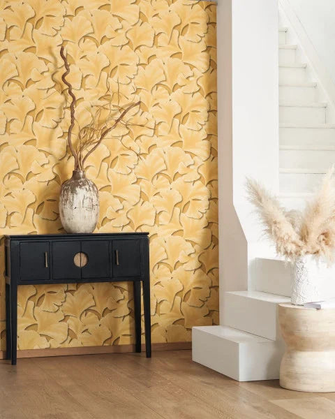 Biloba Ginkgo Wallpaper - Ochre