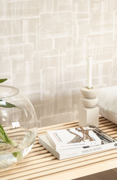 Patch Ginkgo Wallpaper - Beige / Pink