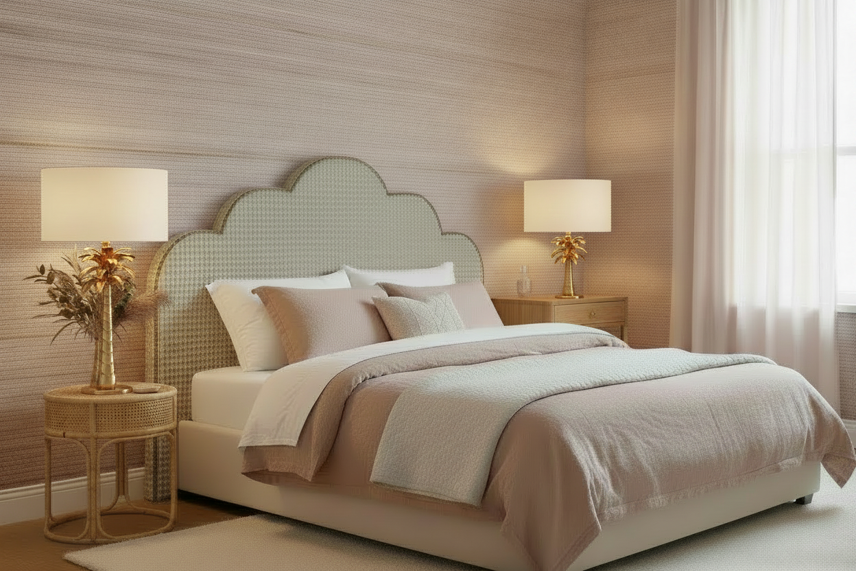 Girls Bedroom - Palm Tree Sculptural Lamps