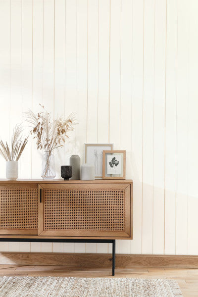 Green Life Peaceful Stripe Wallpaper - Blanc Or