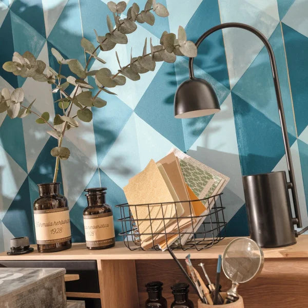 Plenitude Wallpaper - Dark Green/Blue