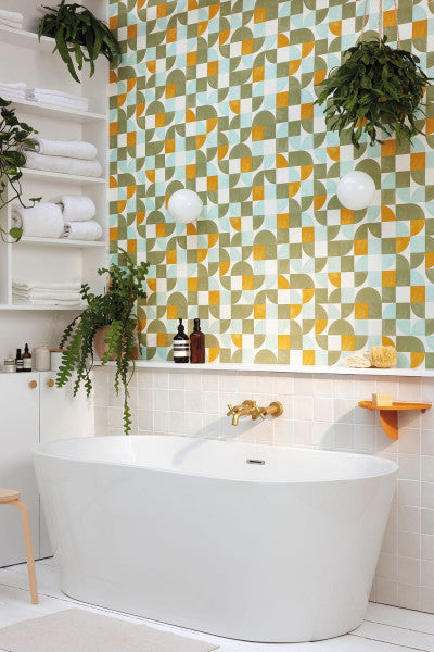 Happiness Wallpaper - Vert kaki orange
