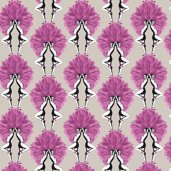 Sample - Showgirls Wallpaper - Pink/Taupe (Tiny Spots)