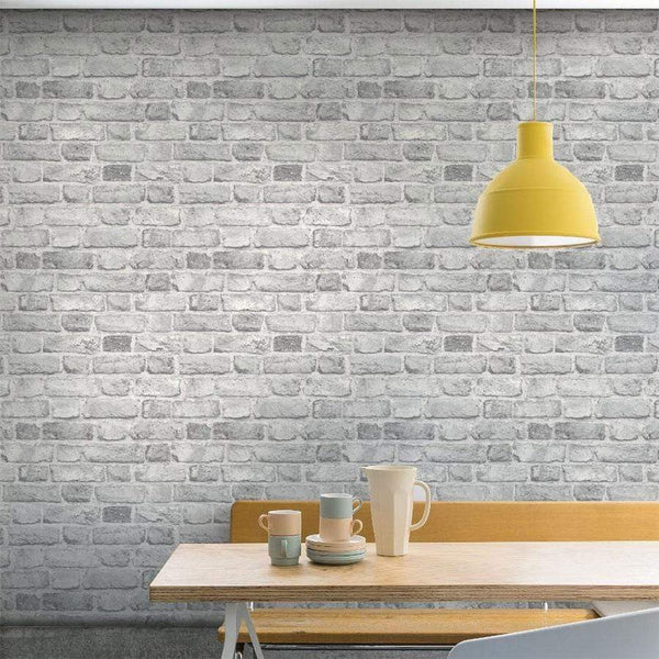 Sample - Vintage Brick Wallpaper - Grey