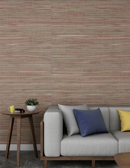 Genuine Grasscloth Wallpaper - Grape