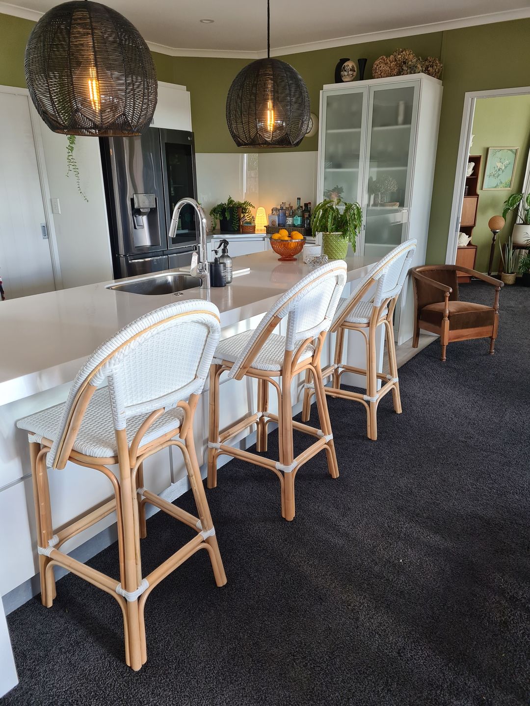 Barcelona Cane Bar Stools - ASK US FOR A DELIVERY QUOTE