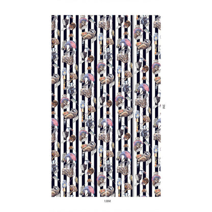 Hackney Empire Hybrid Mural Wallpaper - House of Hackney - Midnight Stripe