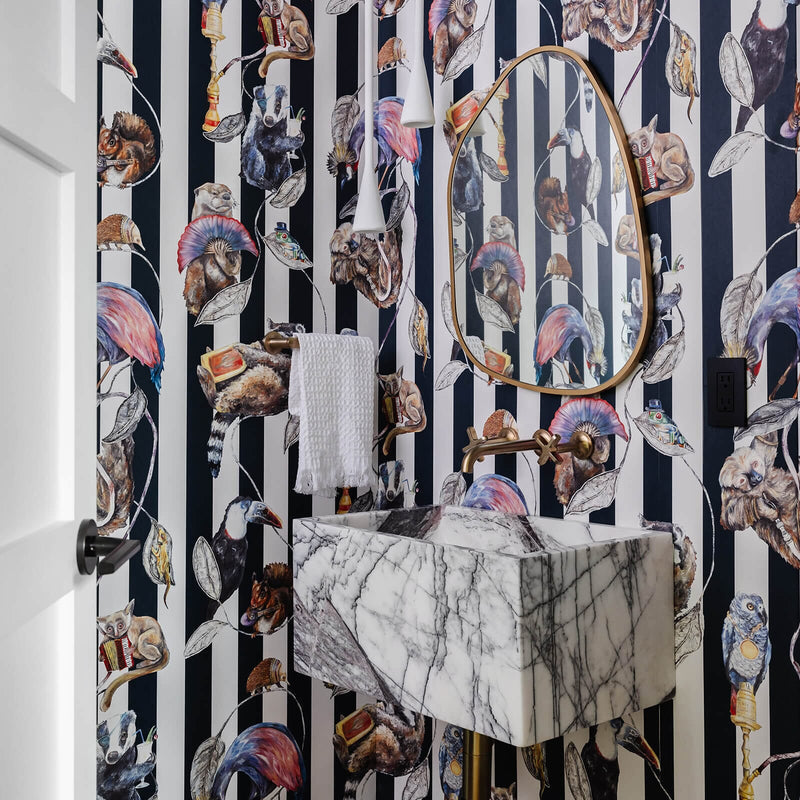 Hackney Empire Hybrid Mural Wallpaper - House of Hackney - Midnight Stripe