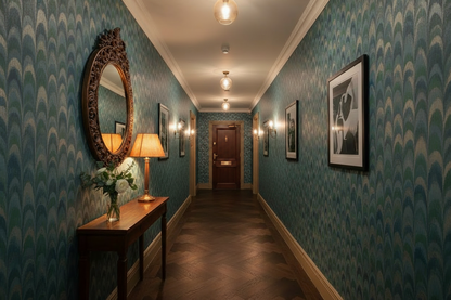 Hallway - Door at End, No Plant
