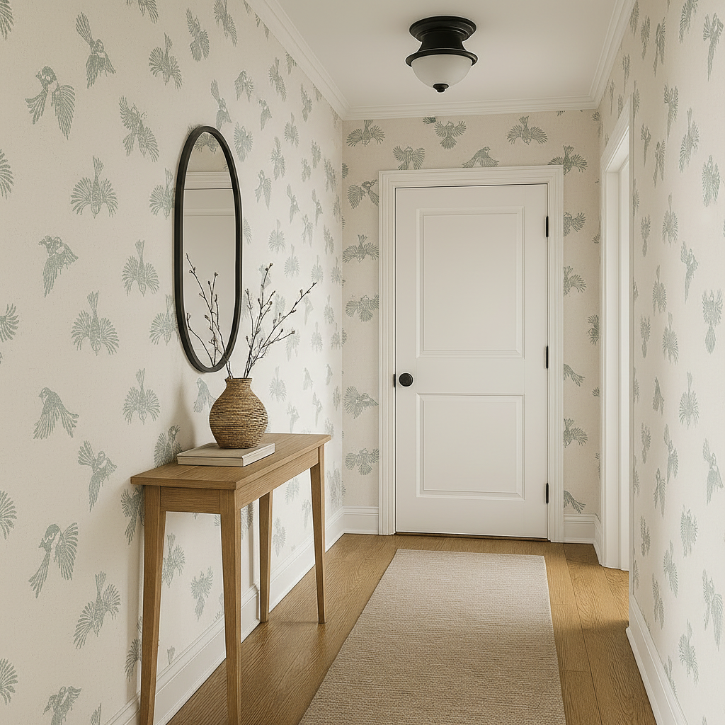 Hallway with Fantail Flight Wallpaper - Ashanti