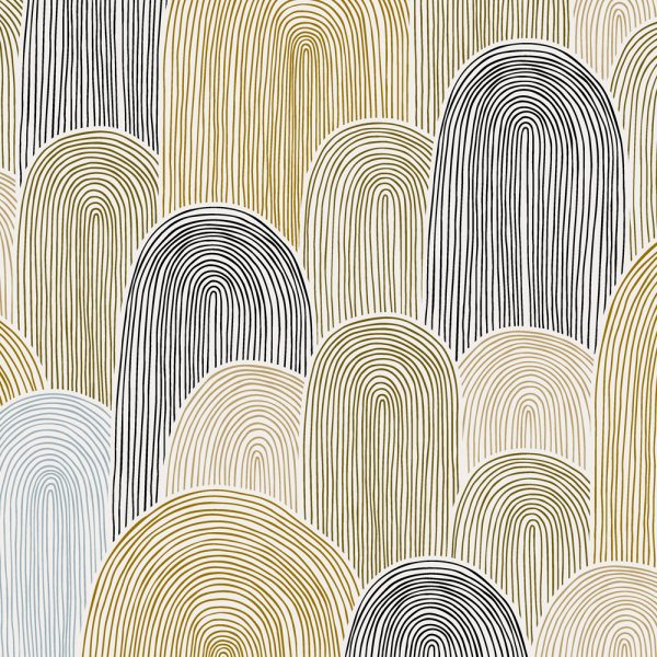 Haven Wallpaper - Moss Gold