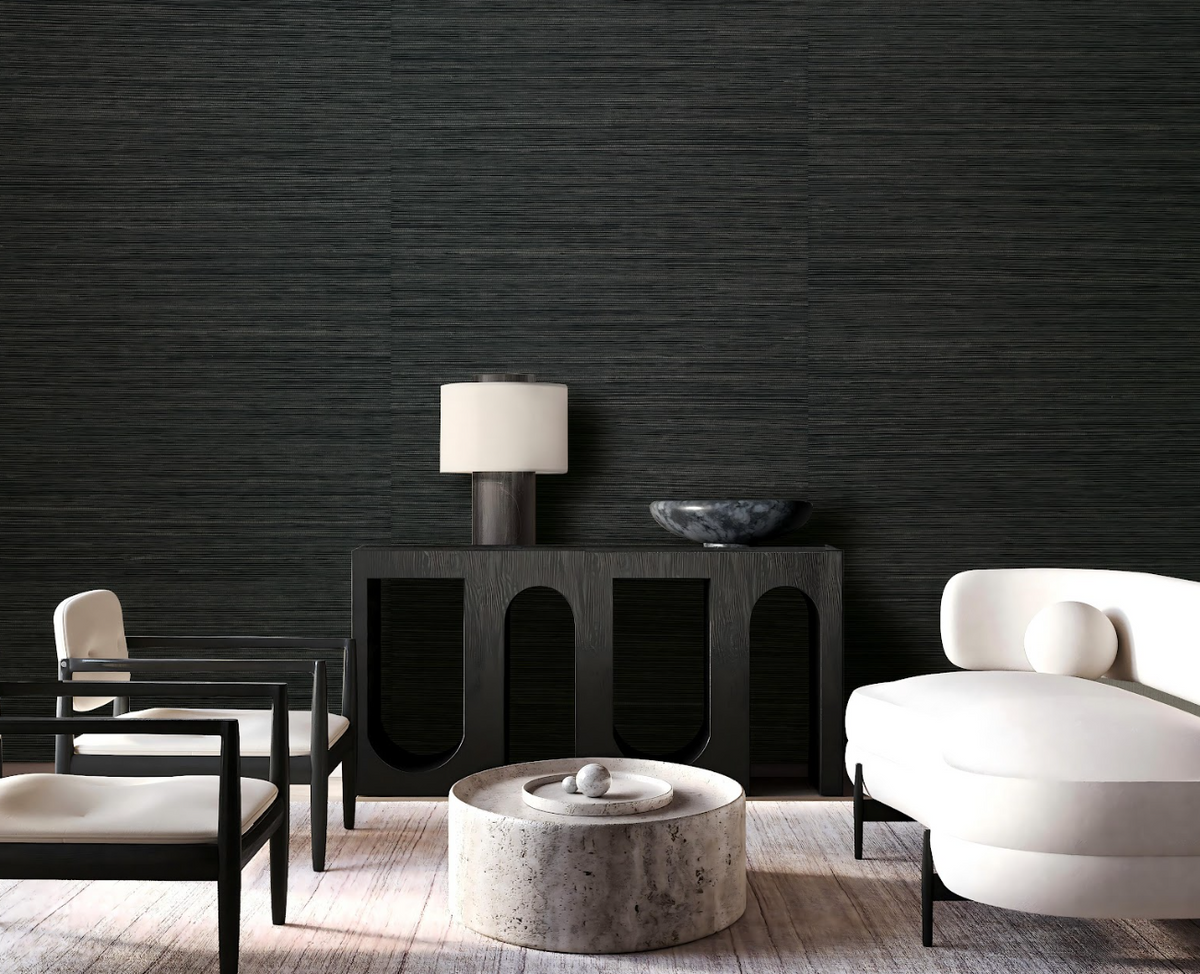 Hemp Revolution - 100% Hemp Wallpaper - Charcoal