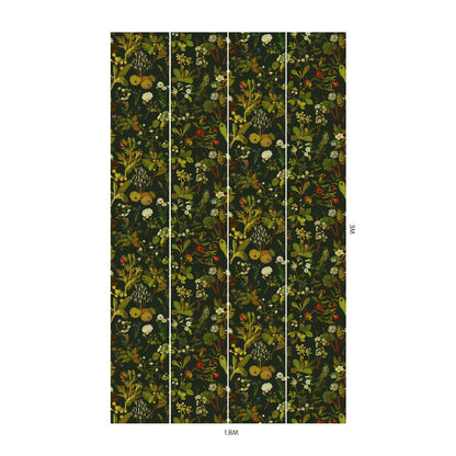 Herbarium Hybrid Mural Wallpaper - House of Hackney - Forest Green