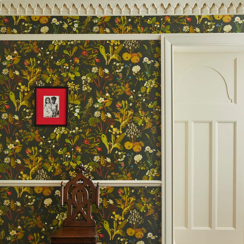 Herbarium Hybrid Mural Wallpaper - House of Hackney - Forest Green