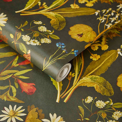Herbarium Hybrid Mural Wallpaper - House of Hackney - Forest Green