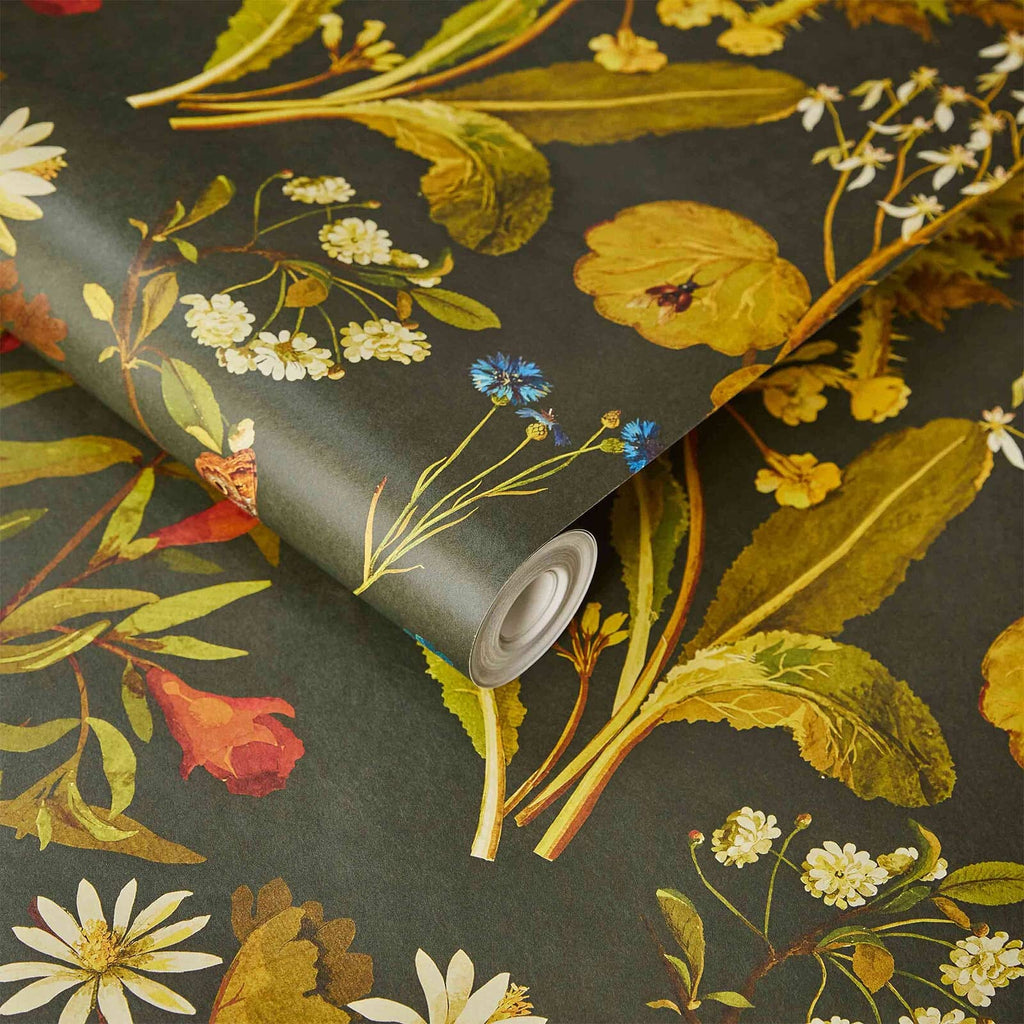 Sample - Herbarium Hybrid Mural Wallpaper - House of Hackney - Forest Green