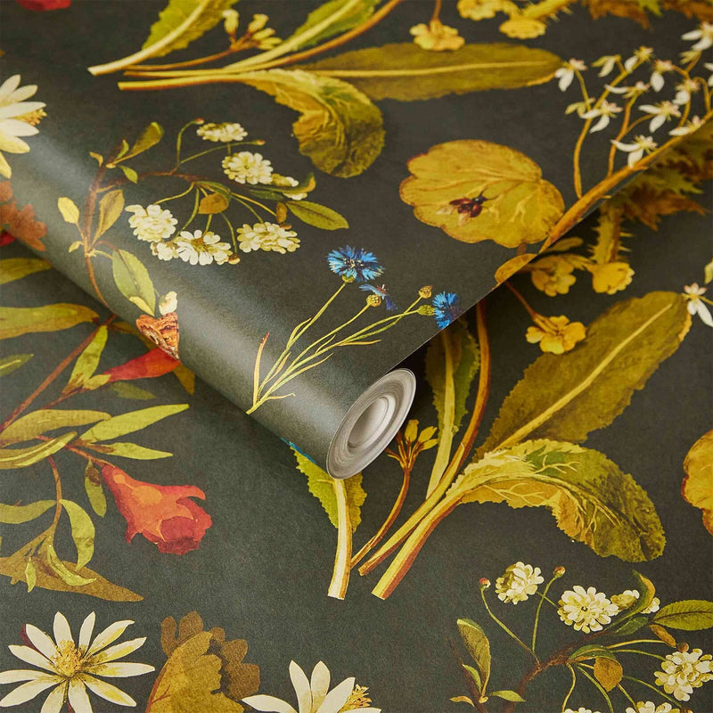 Herbarium Hybrid Mural Wallpaper - House of Hackney - Forest Green