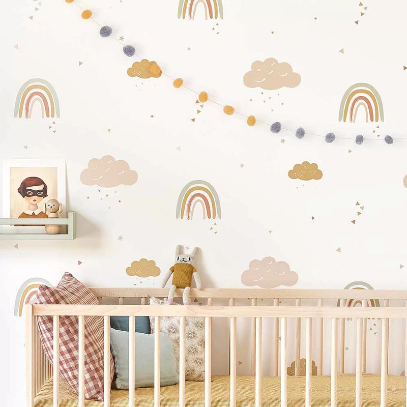 Rainbow Wallpaper - Mustard/Rose
