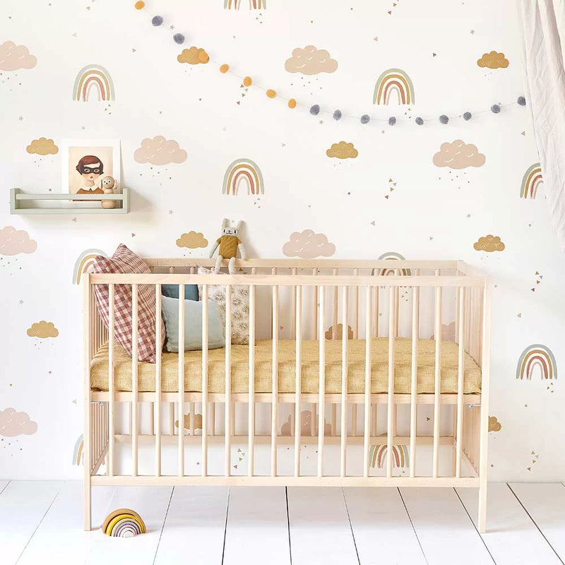 Rainbow Wallpaper - Mustard/Rose