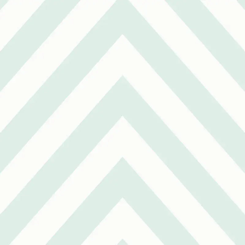 Chevron Wallpaper - Soft Teal/White