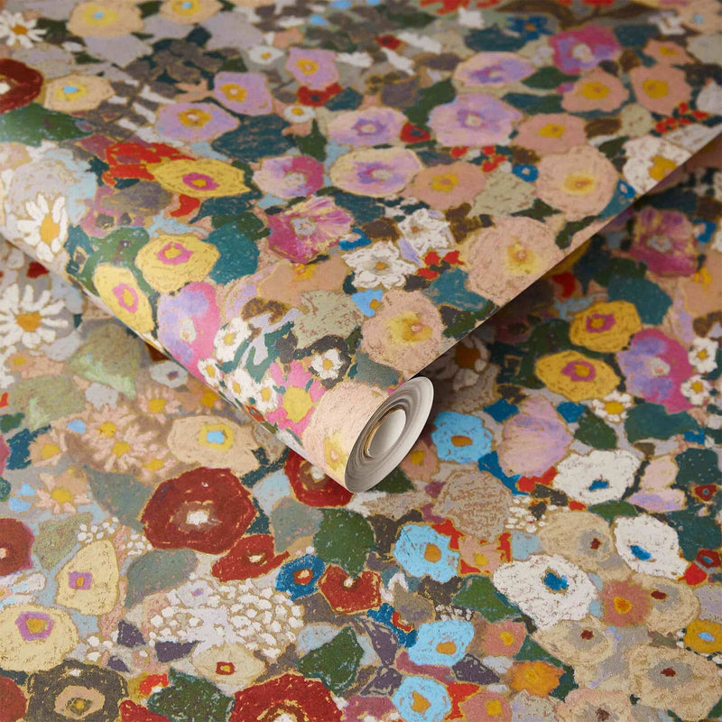 Hollyhocks Hybrid Wallpaper Mural - House of Hackney