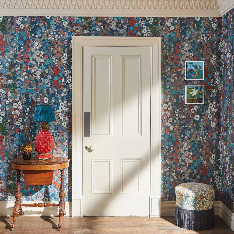Hollyhocks Hybrid Wallpaper Mural - House of Hackney