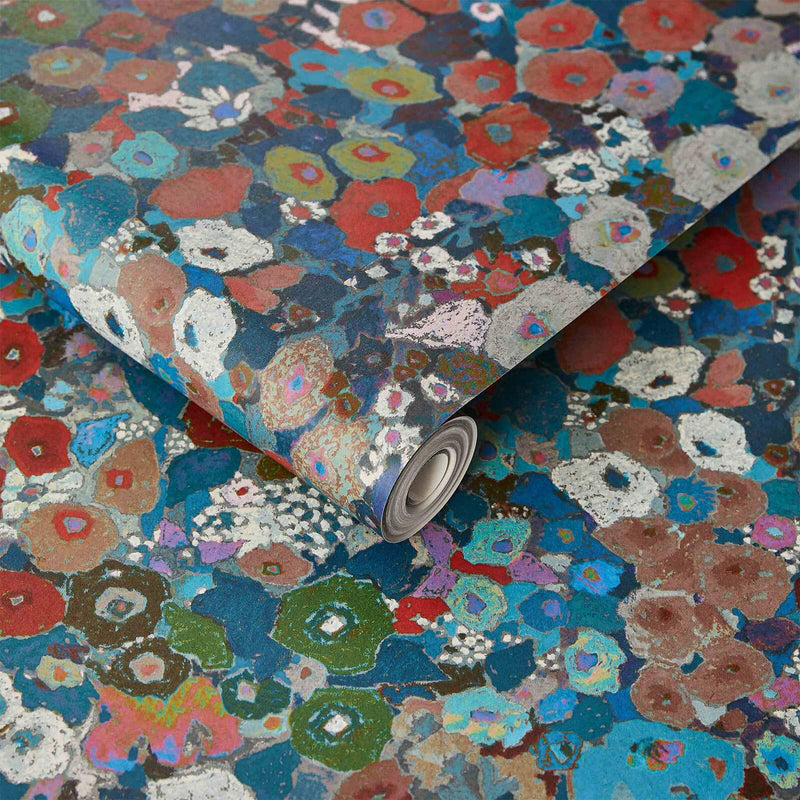 Hollyhocks Hybrid Wallpaper Mural - House of Hackney