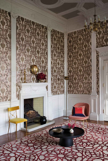 Hollywood Palm Wallpaper by Cole & Son - Silver/Charcoal
