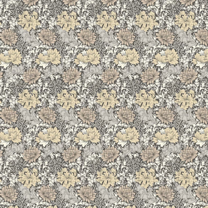 Chrysanthemum - Eden by Morris Wallpaper - Graphite Mix