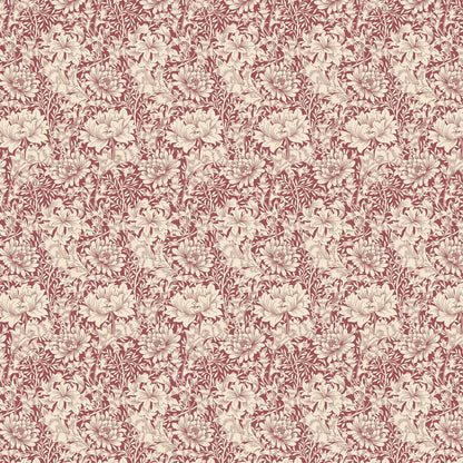 Chrysanthemum - Eden by Morris Wallpaper - Ruby Red