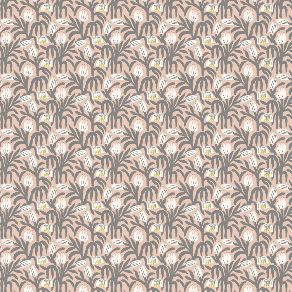 Chunky Flower Wallpaper - Powder Puff
