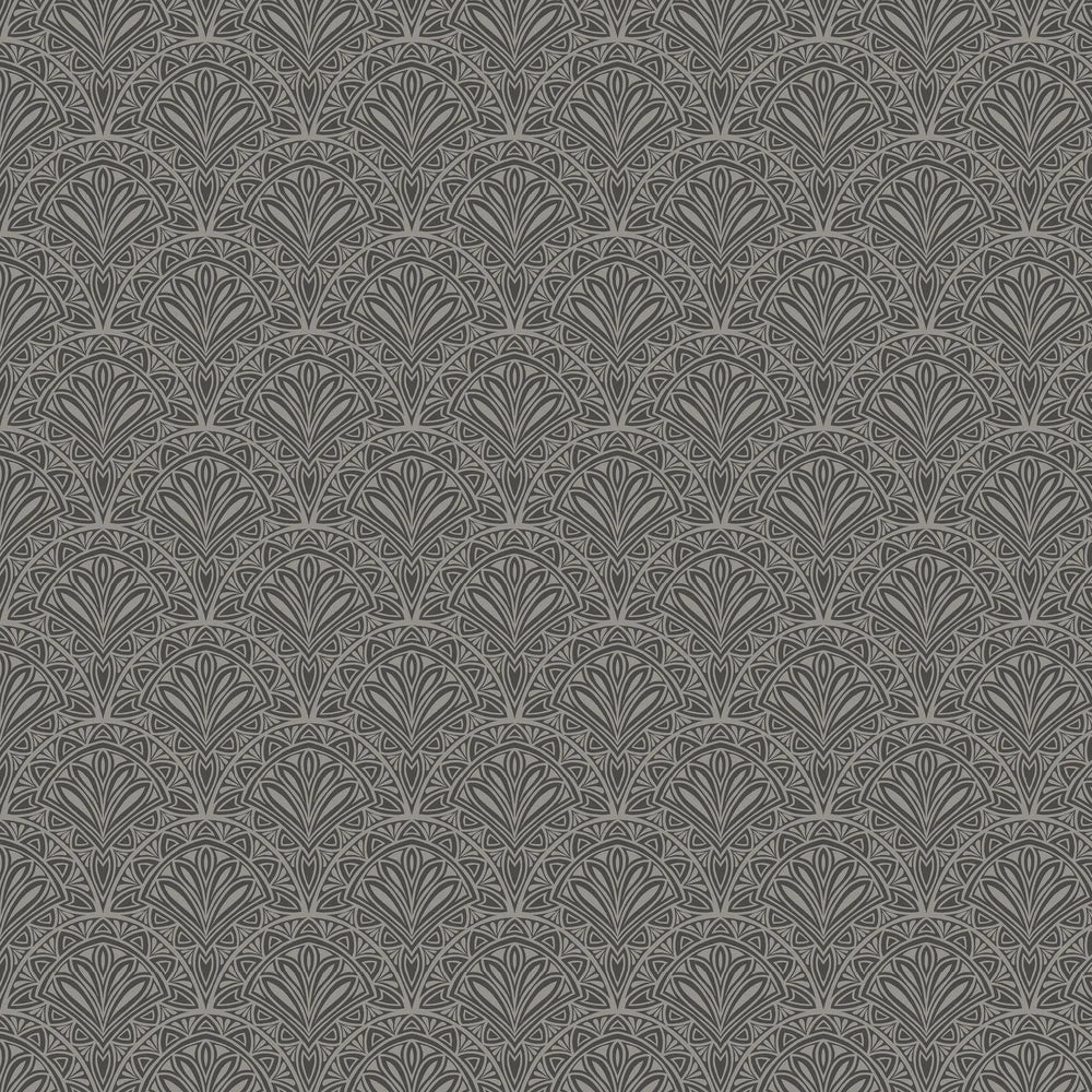 Deco Fan Wallpaper - Black