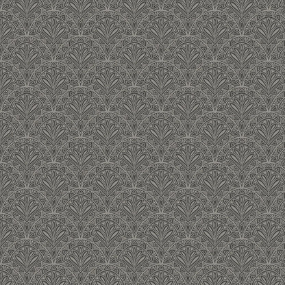 Deco Fan Wallpaper - Black