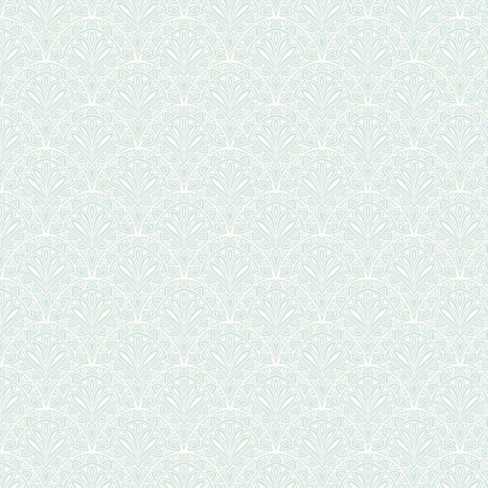 Deco Fan Wallpaper - Blue