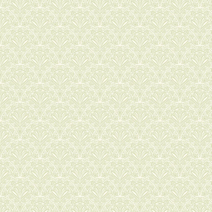 Deco Fan Wallpaper - Green