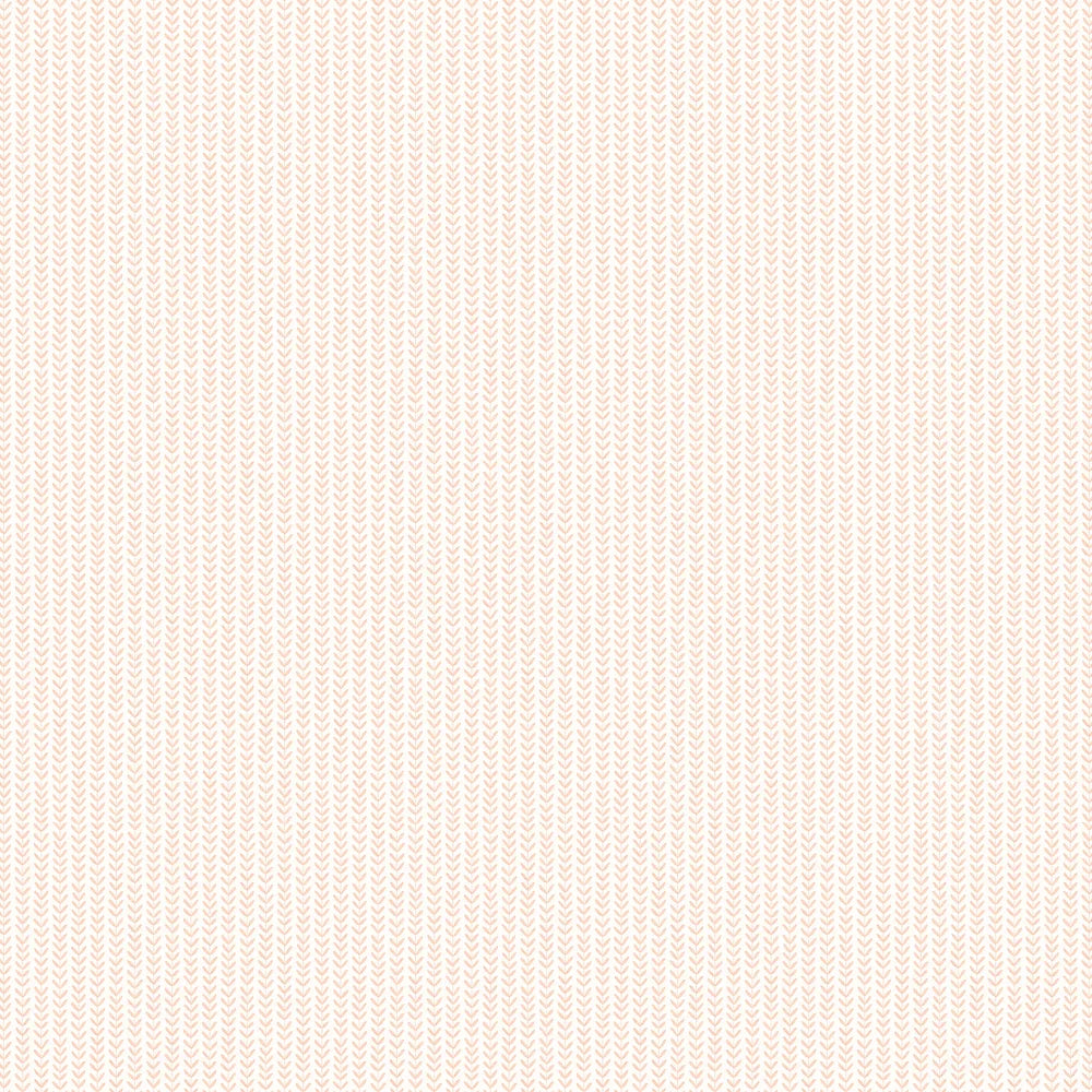 Ditsy Leaf Stripe Wallpaper - Apricot