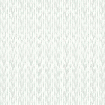 Ditsy Leaf Stripe Wallpaper - Duckegg