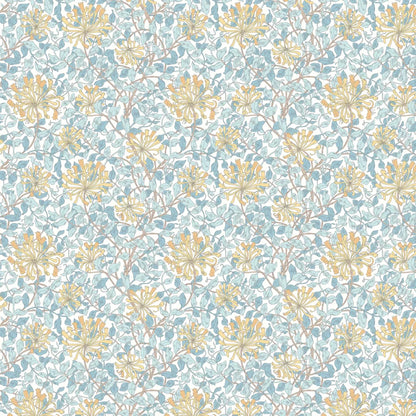 Honeysuckle Leaf Trail Wallpaper - Ohpopsi - Soft Blue