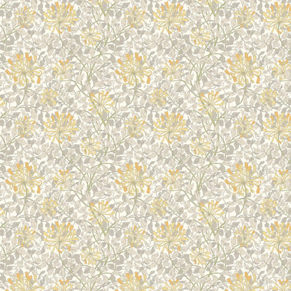 Honeysuckle Leaf Trail Wallpaper - Ohpopsi - Warm Grey