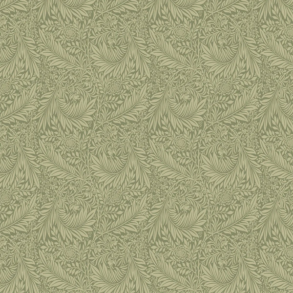 Sample - Leaf Vine Wallpaper - Olivine